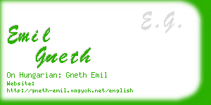 emil gneth business card